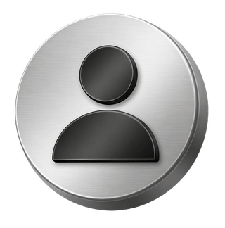 Silver 3D user avatar icon used as decoration on the FAQ page